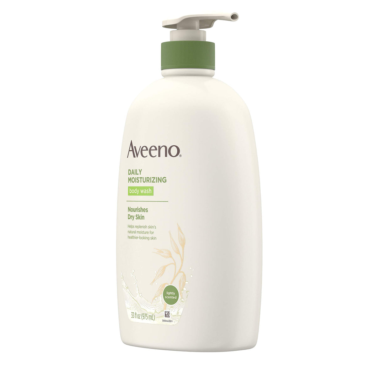 Aveeno creamy lather texture closeup showing rich foam and gentle cleanse