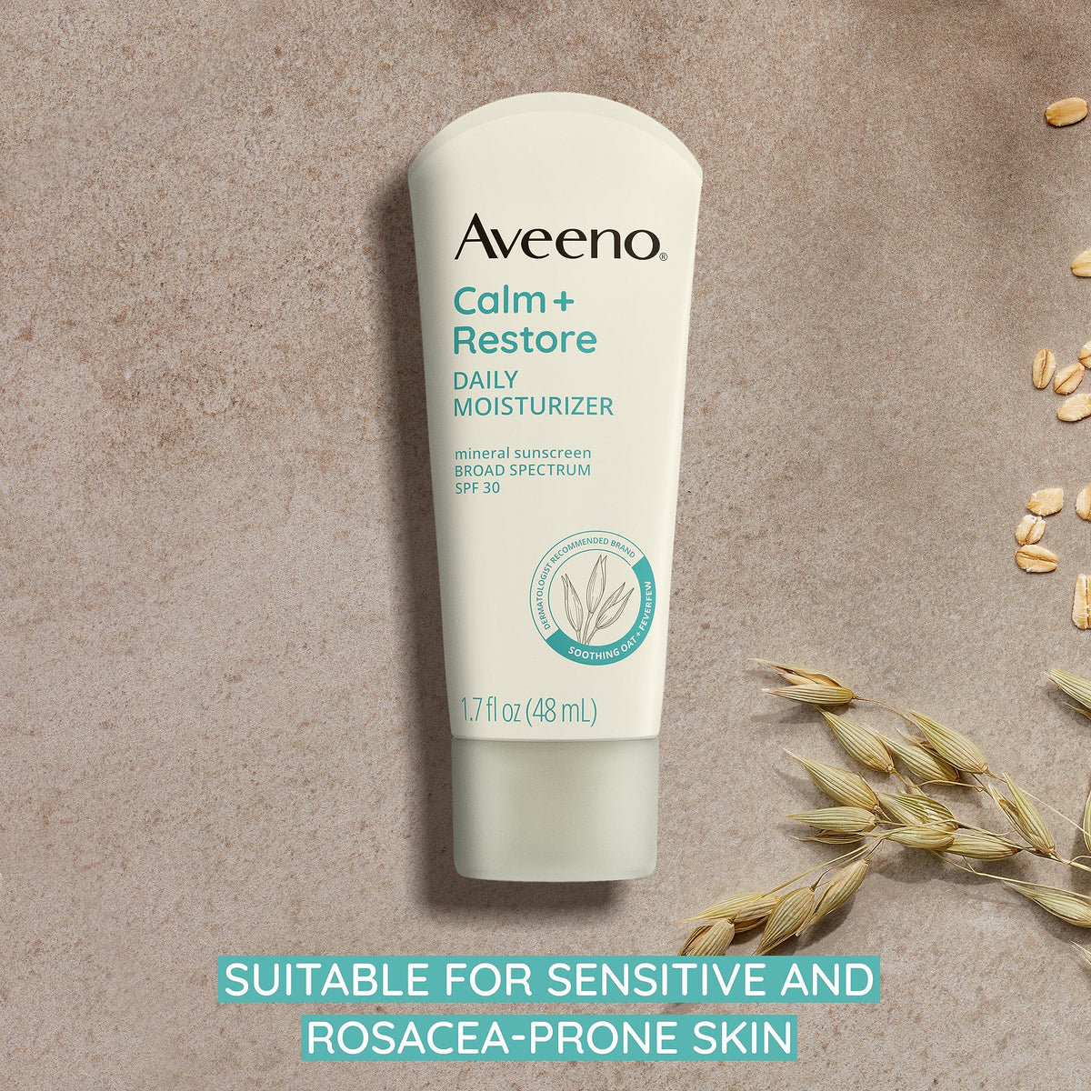 Aveeno tube inside a purse highlighting travel-friendly SPF protection