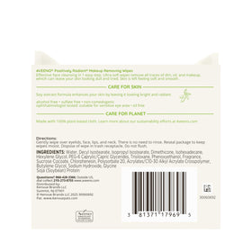 Aveeno wipes on vanity conveying quick daily convenience