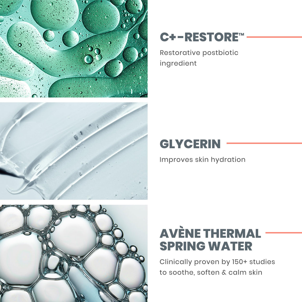 avène cicalfate label ingredient focus highlighting thermal spring water for gentle care