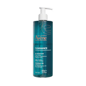 Avène Cleanance front packaging showing bottle and label for gentle cleansing