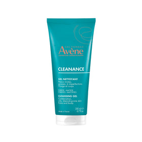 Avène Cleanance front packaging showing bottle and calming branding benefit