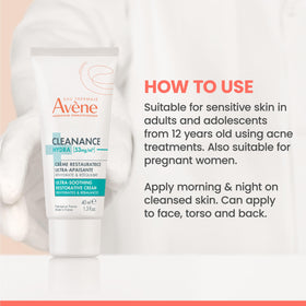 Eau Thermale Avène jar next to hand for size comparison and travel-friendly benefit