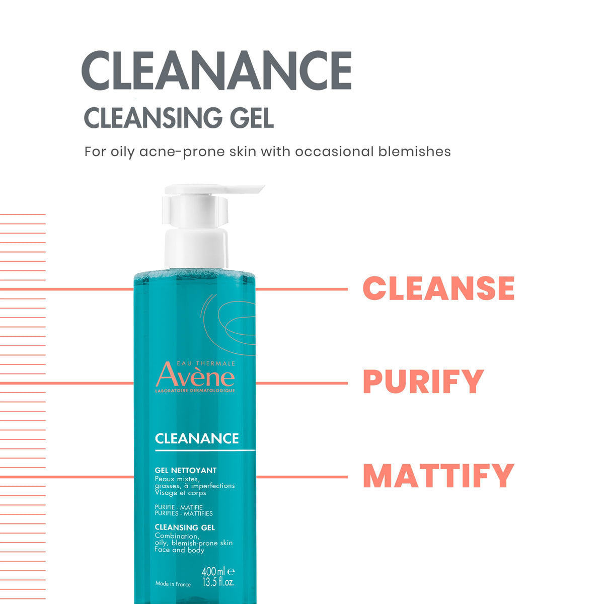 Avène Cleanance being dispensed from pump demonstrating easy, controlled use