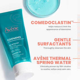 Avène Cleanance size comparison 6.7 oz showing compact bottle and travel-friendly benefit