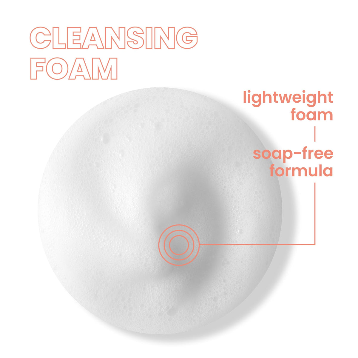Avène cleansing foam in hand during use showing soft lather and comfortable cleansing benefit
