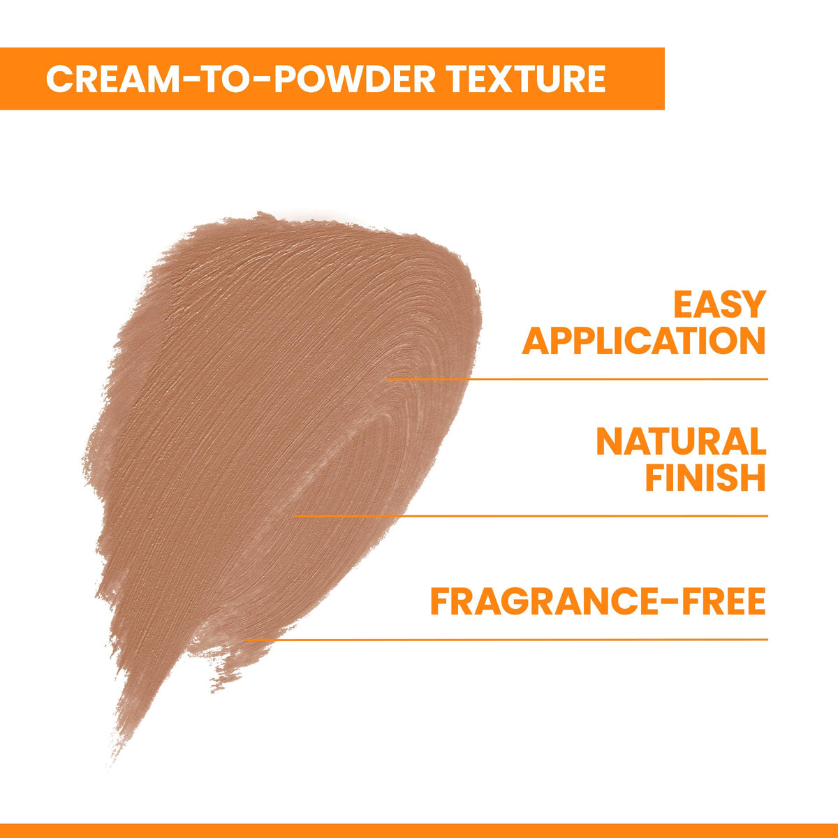 Avène compact applied on cheek providing light coverage and even tone