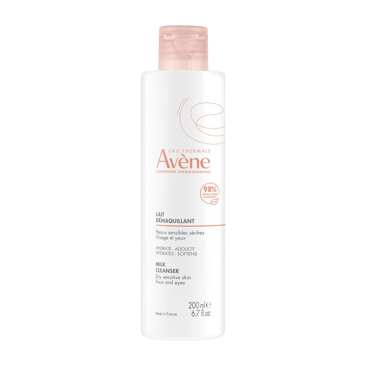 Avène Gentle Milk front packaging showing bottle and label for gentle cleansing