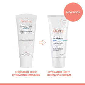 Avène Hydrance Light spread on cheek showing quick absorption and matte finish