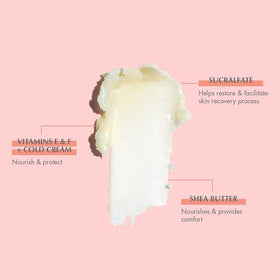 Eau Thermale Avène creamy balm swatched on finger showing smooth nourishing texture