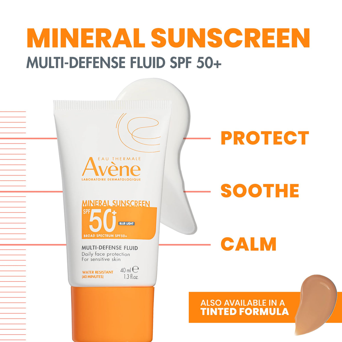 Avène open pump dispensing lightweight fluid texture and easy application