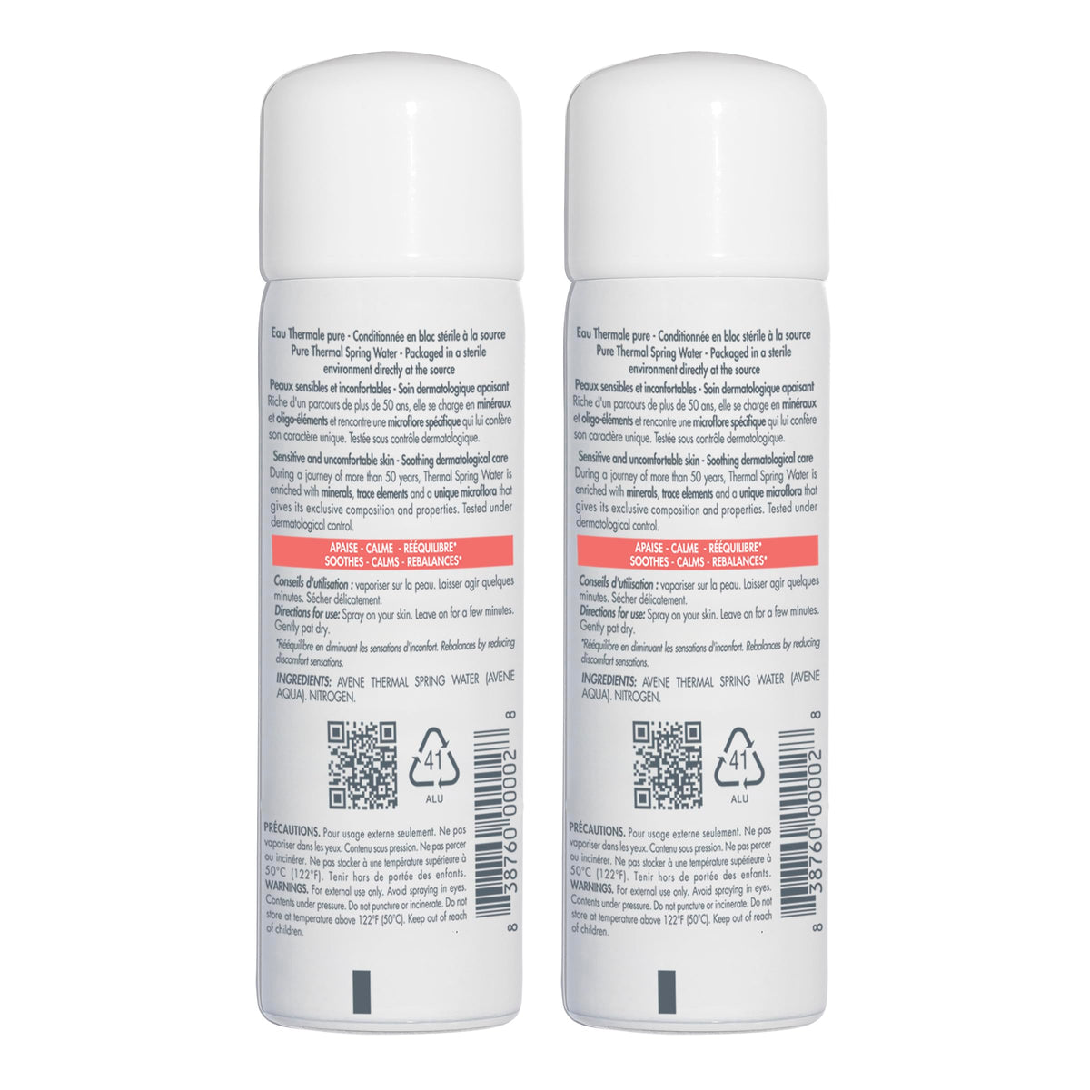 Eau Thermale Avène packaging and ingredient list indicating purity benefit
