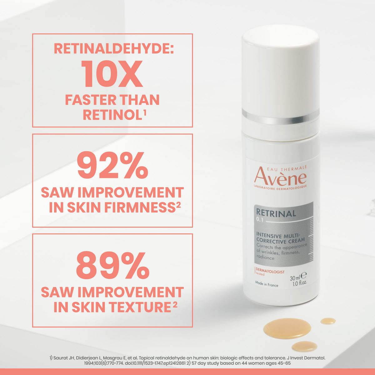 Avène cream on fingertip illustrating easy application and smooth spreadability