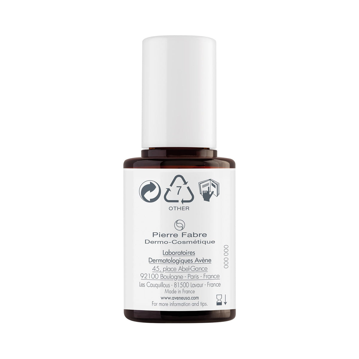 Avène dropper dispensing serum demonstrating precise application and control