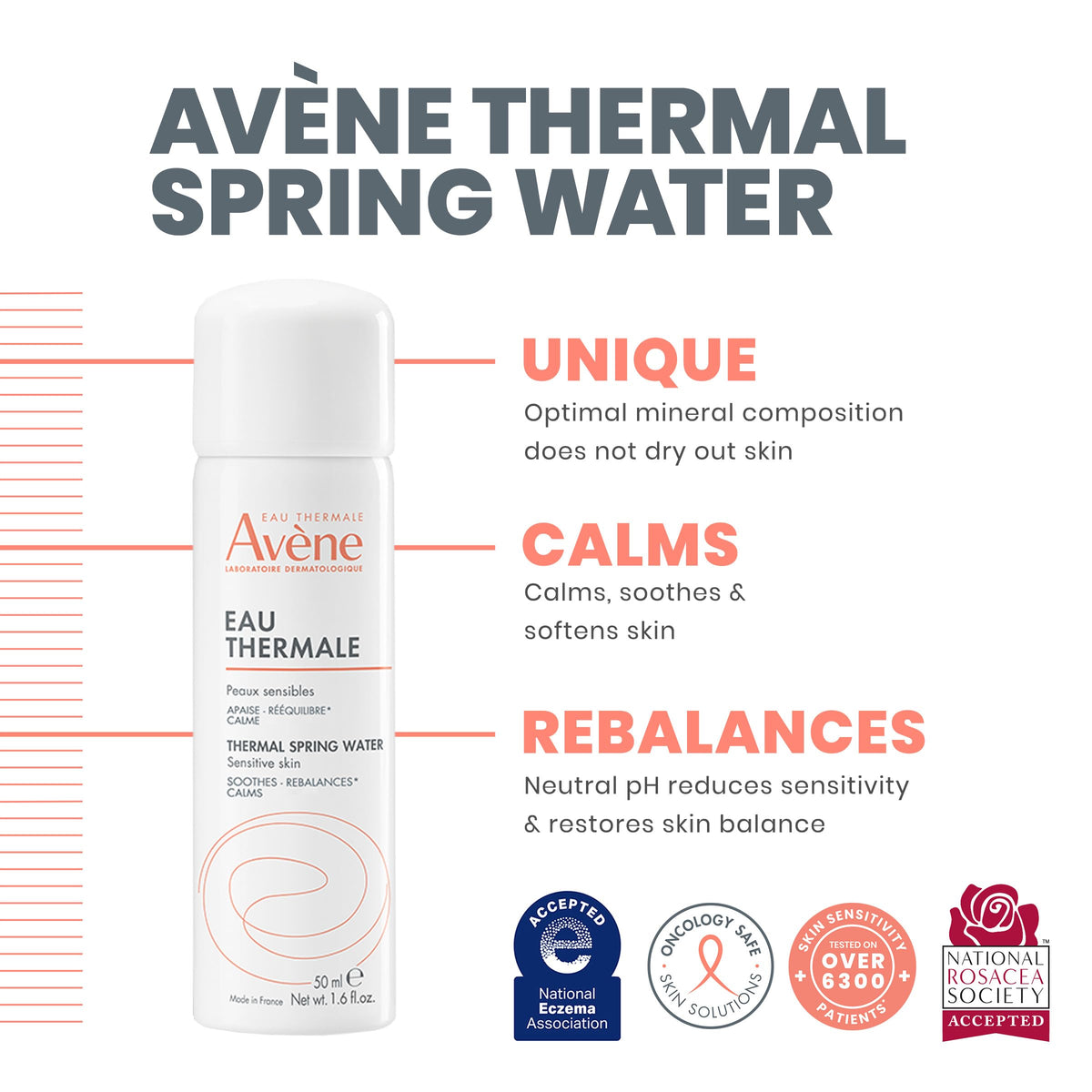Eau Thermale Avène droplets on skin highlighting quick cooling benefit