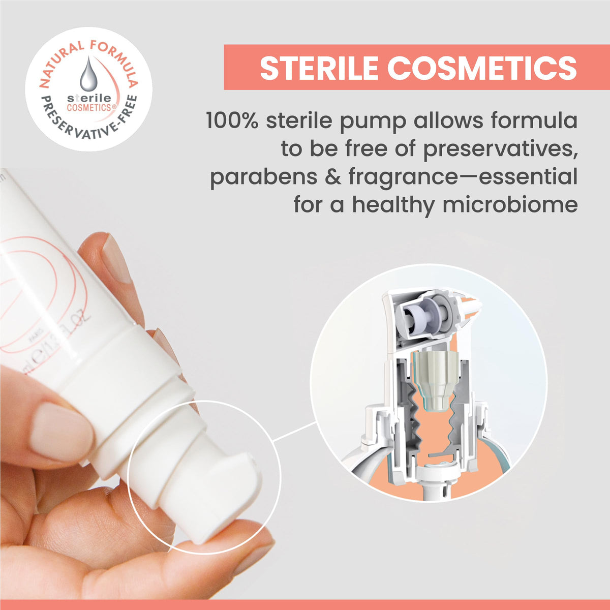 Eau Thermale Avène sterile dispenser detail preserving formula integrity