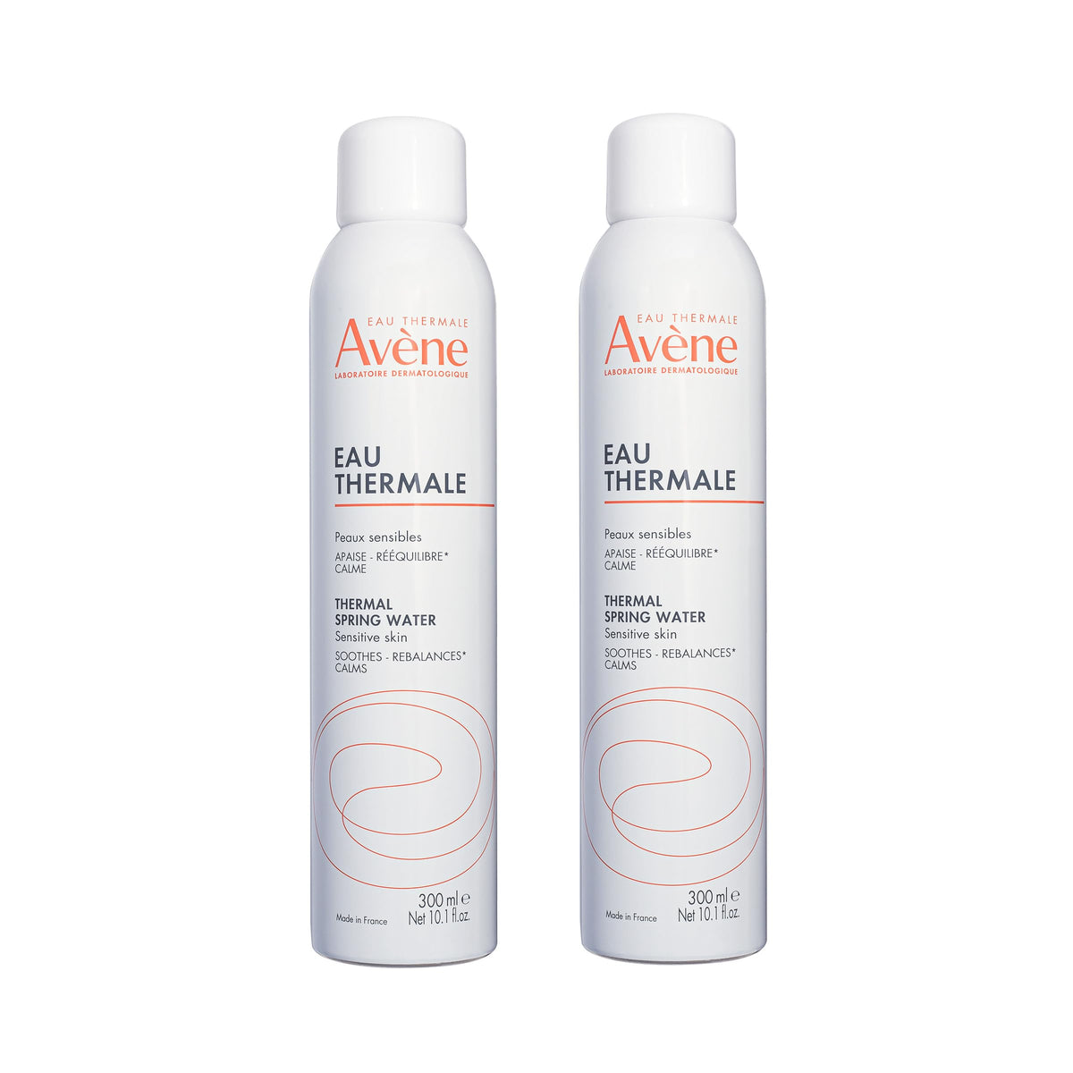 Eau Thermale Avène front packaging showing twin 10.1 oz sprays for convenience