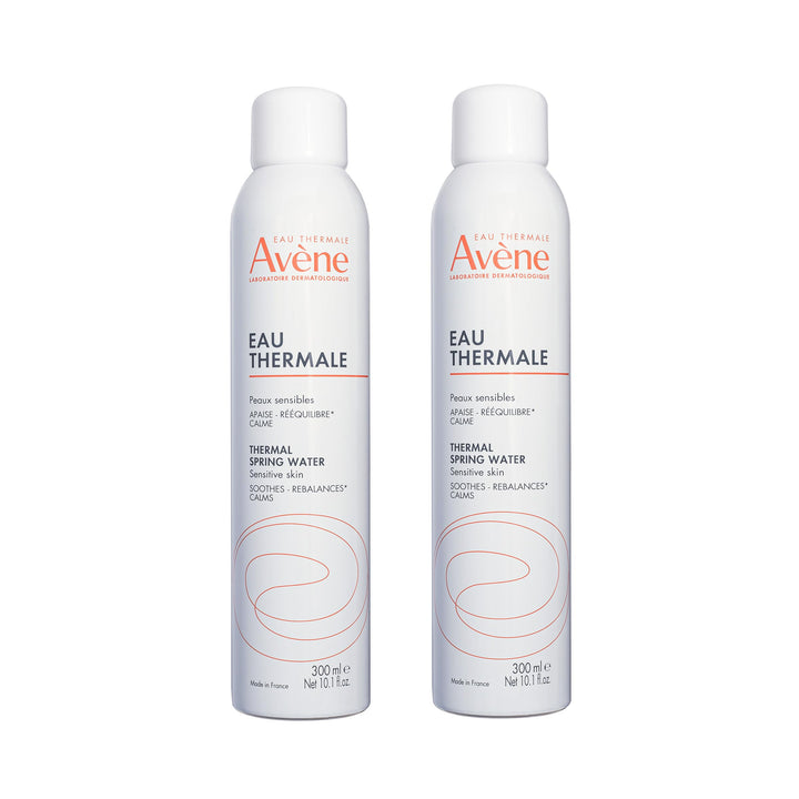 Eau Thermale Avène front packaging showing twin 10.1 oz sprays for convenience