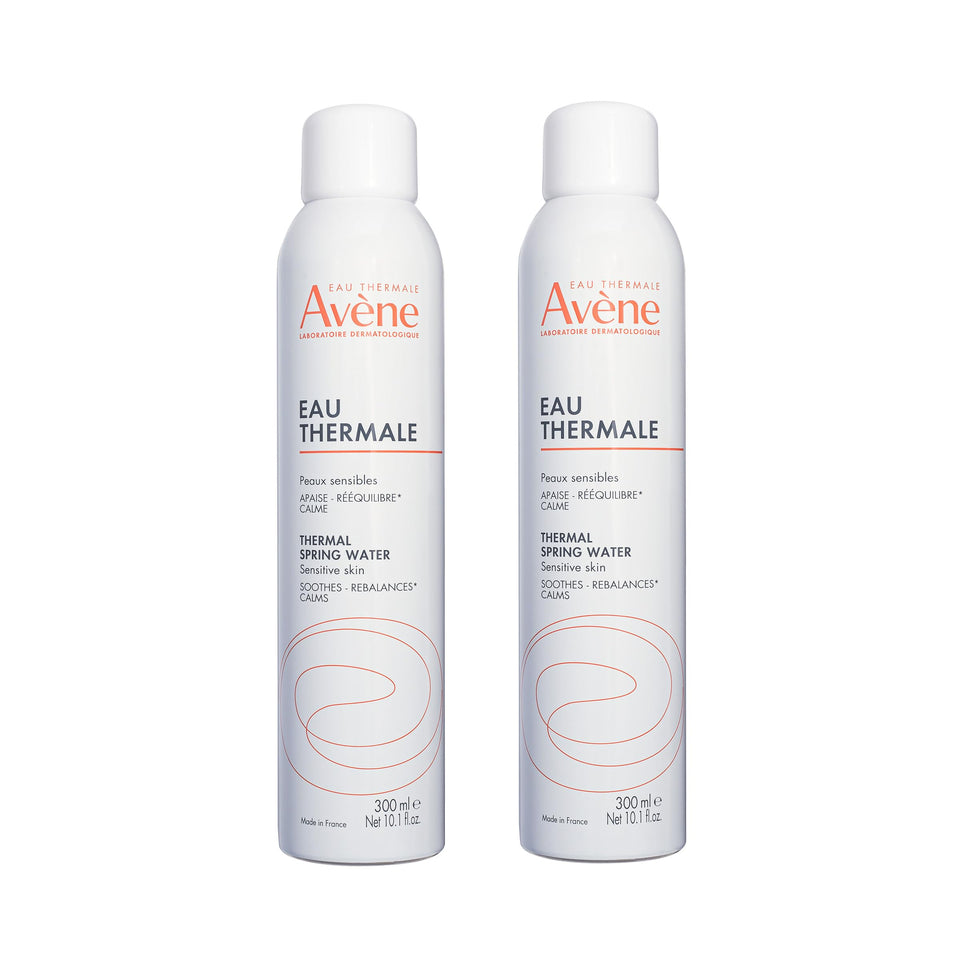 Eau Thermale Avène front packaging showing twin 10.1 oz sprays for convenience