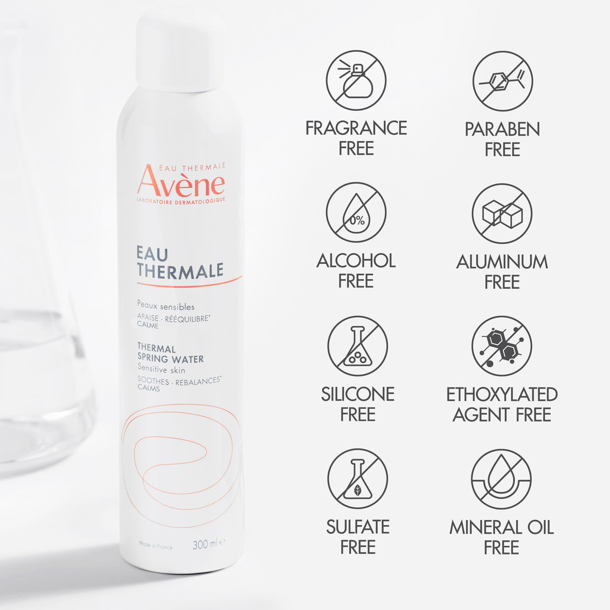 Eau Thermale Avène lifestyle bathroom setting showing easy daily soothing use