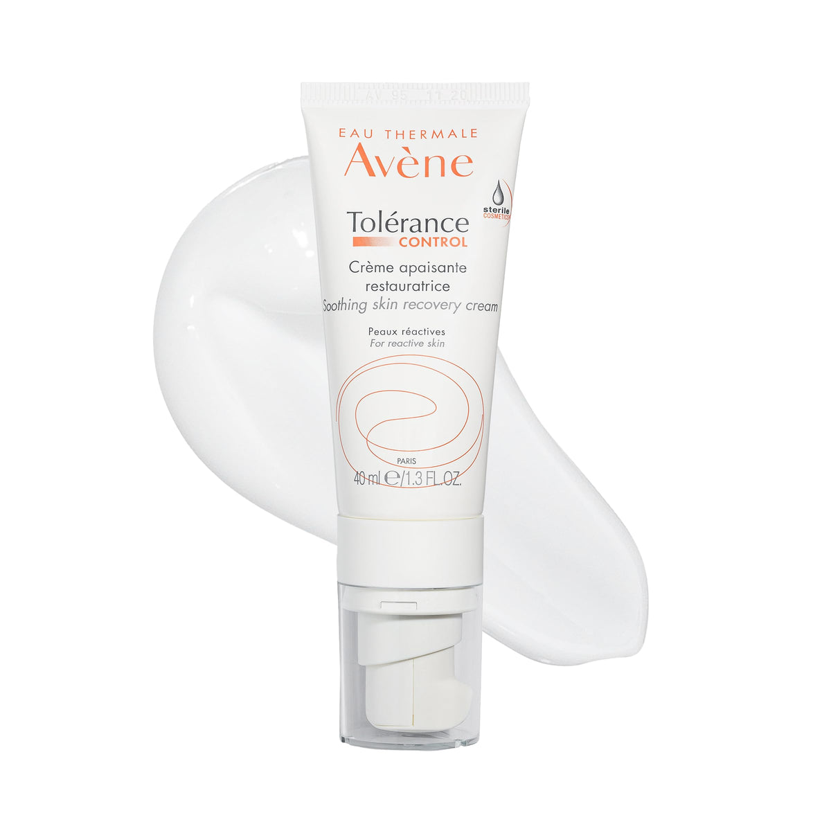 Avène tolerance control front jar showing label and clean design for calm skin