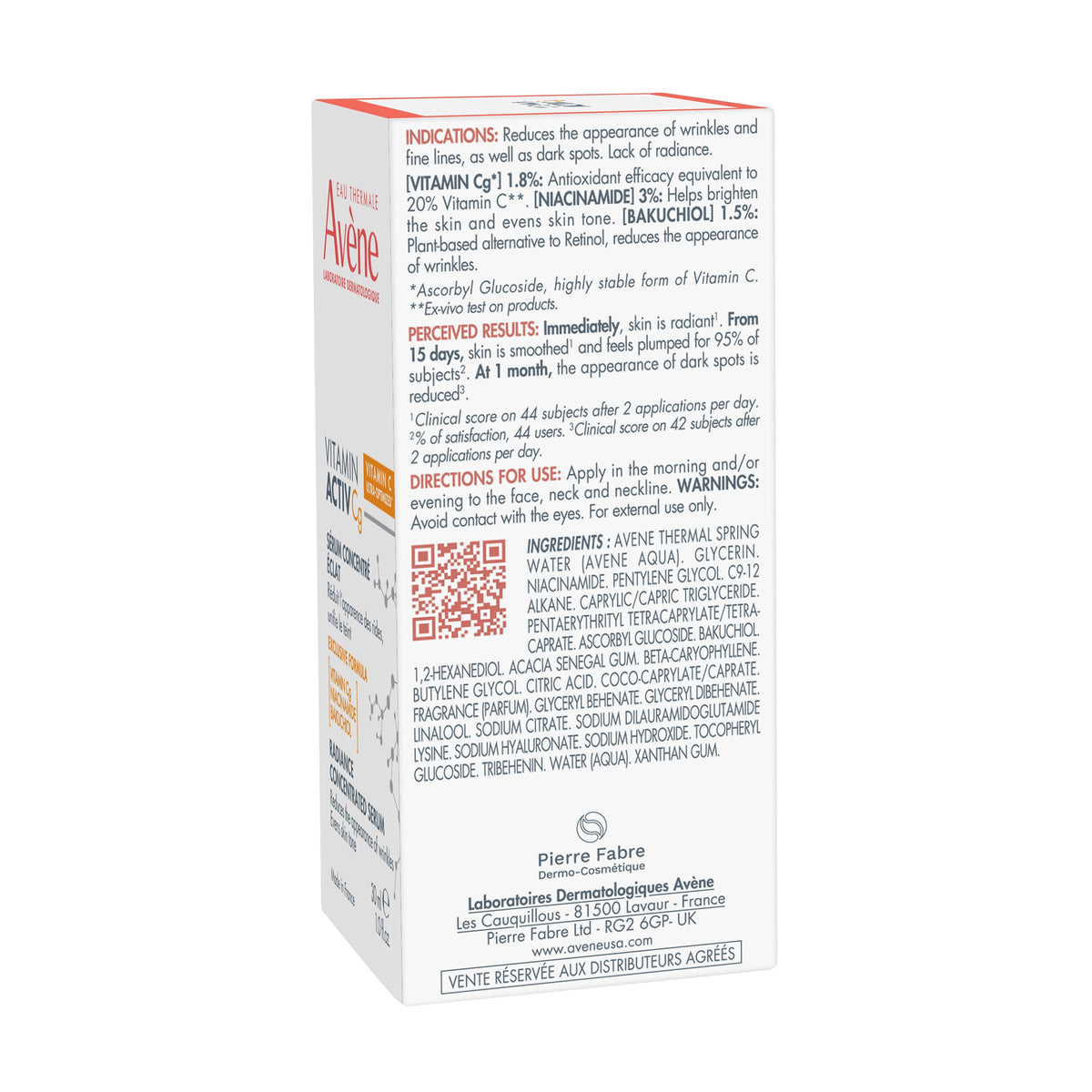 Eau Thermale Avène serum being applied to cheek showing instant glow benefit