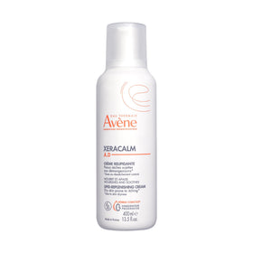 Avène XeraCalm A.D pump front view showing packaging and soothing benefit