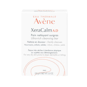 Avène cleansing bar front packaging showing product and soothing benefit