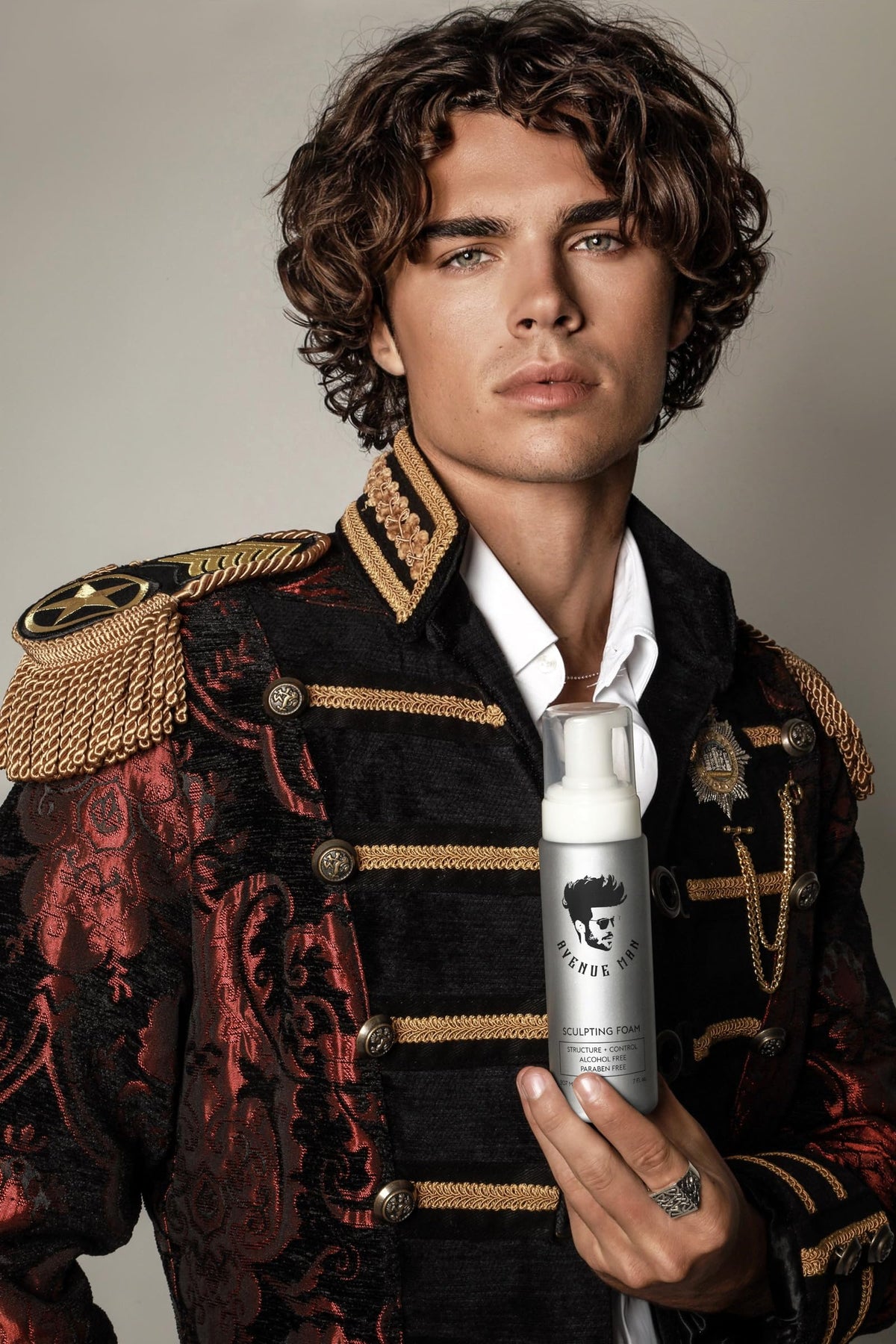 Avenue Man being applied to damp hair to show frizz control and lift