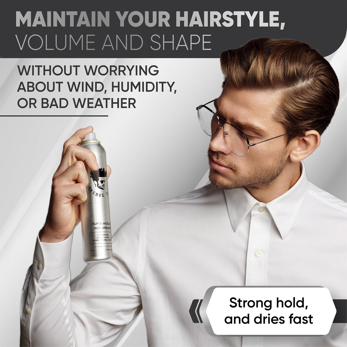 Avenue Man fine mist close-up demonstrating lightweight texture and fast drying