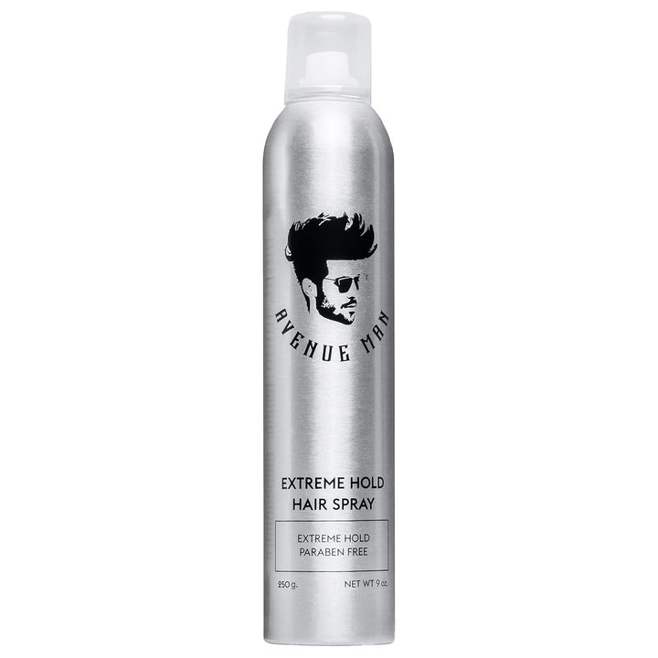 Avenue Man front can 9 oz showing product branding and hold level benefit
