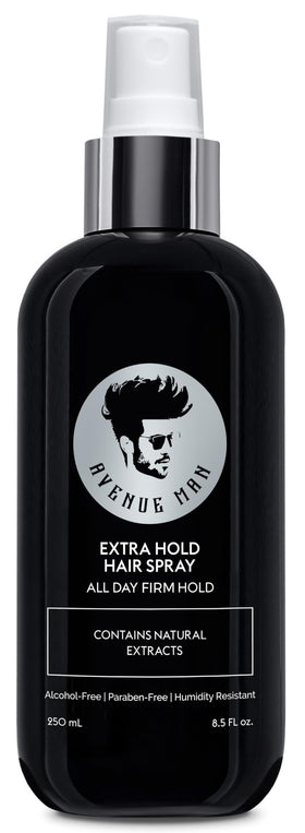 Avenue Man front packaging showing bottle and branding, conveys professional hold