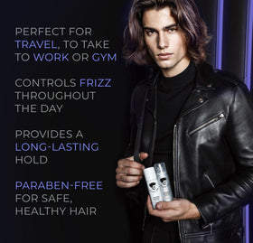 Avenue Man can in a hand to show scale and portability for easy on-the-go use