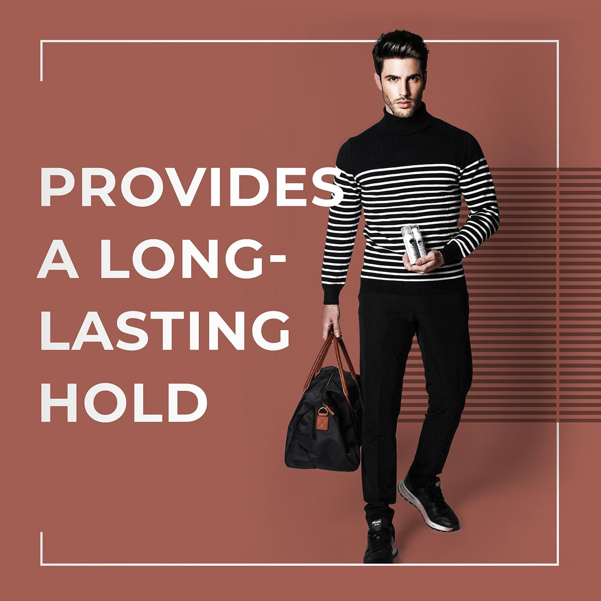 Avenue Man can in hand to show travel-scale and portability benefit
