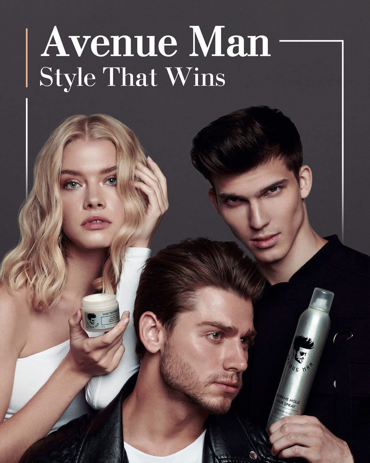 Avenue Man side label close-up highlighting paraben-free and ingredient benefits