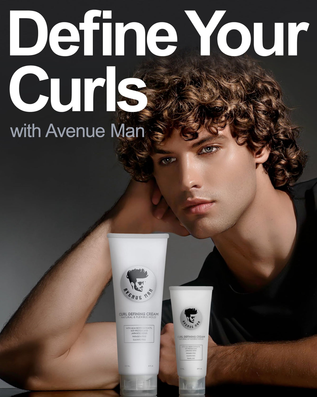 Avenue Man cream on bathroom shelf as part of daily styling routine