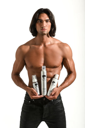 Avenue Man argan oil droplet detail highlighting nourishing benefit