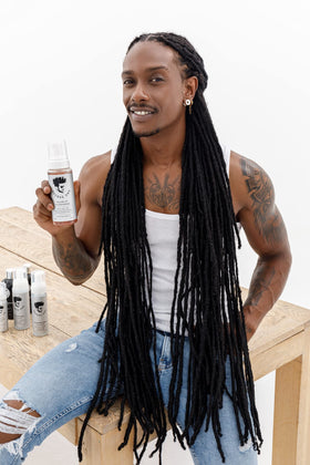 Avenue Man on bathroom shelf in lifestyle scene suggesting daily use
