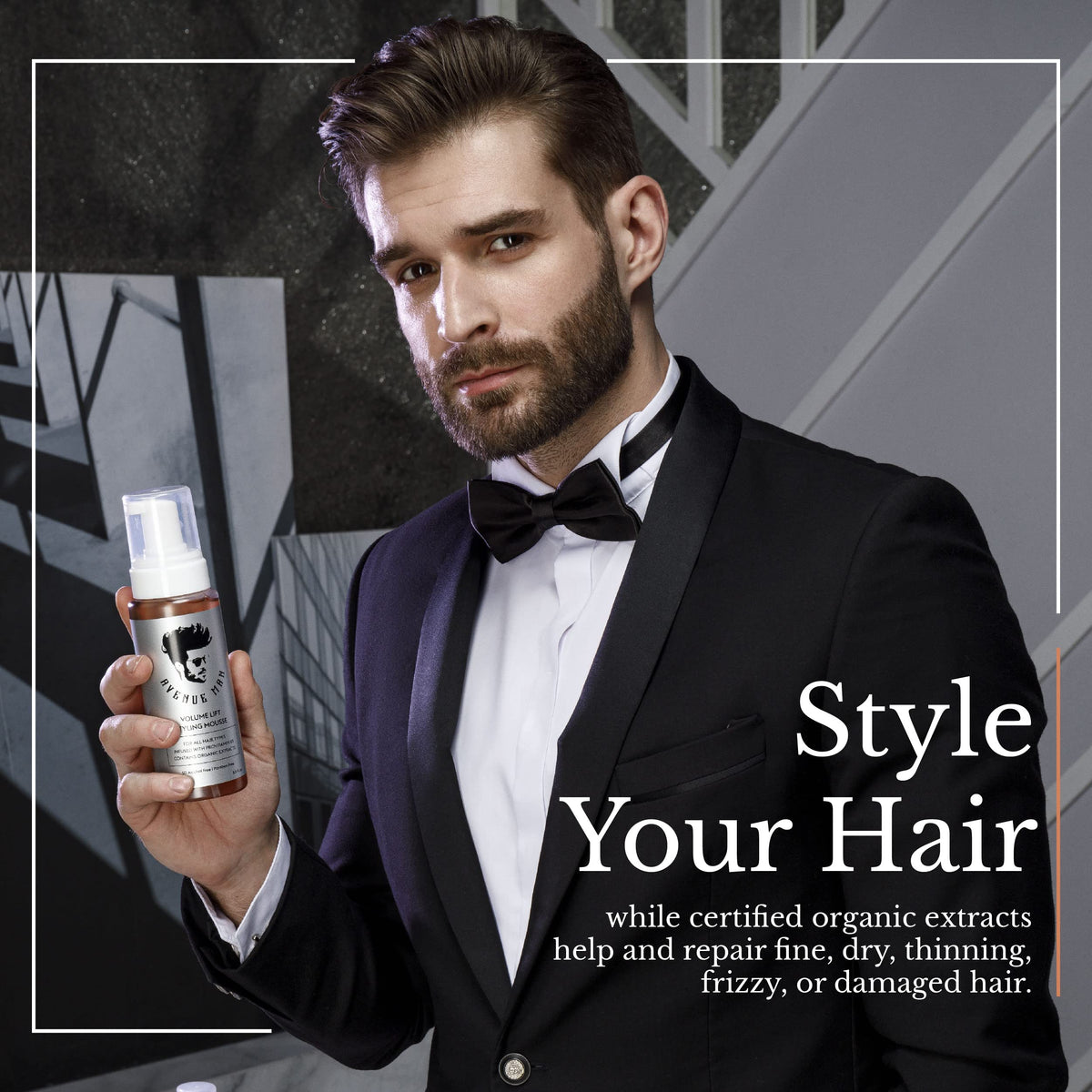 Avenue Man before and after styled hair showing fuller volume