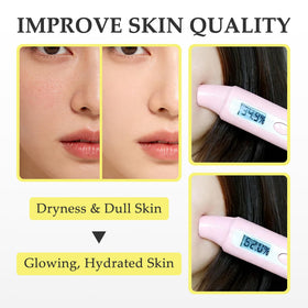 AVEYA pad soaked with clear essence demonstrating fast absorption benefit