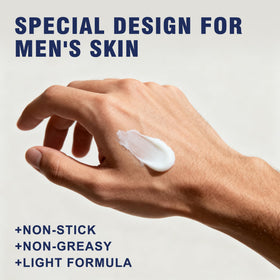 AVITAPURE application on male hand illustrating smooth spread and non-greasy feel