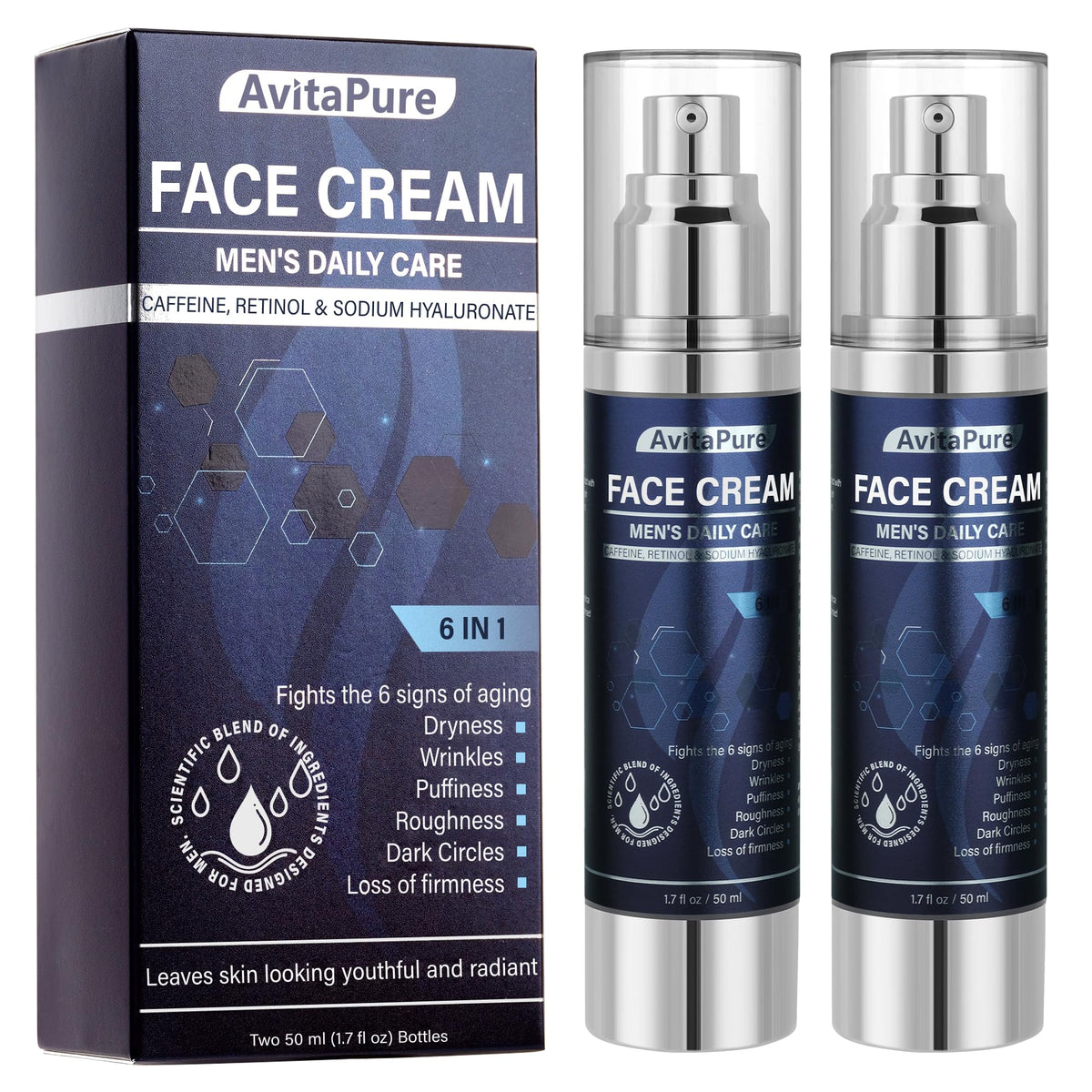 AVITAPURE front packaging showing two pumps and clear labeling for convenience