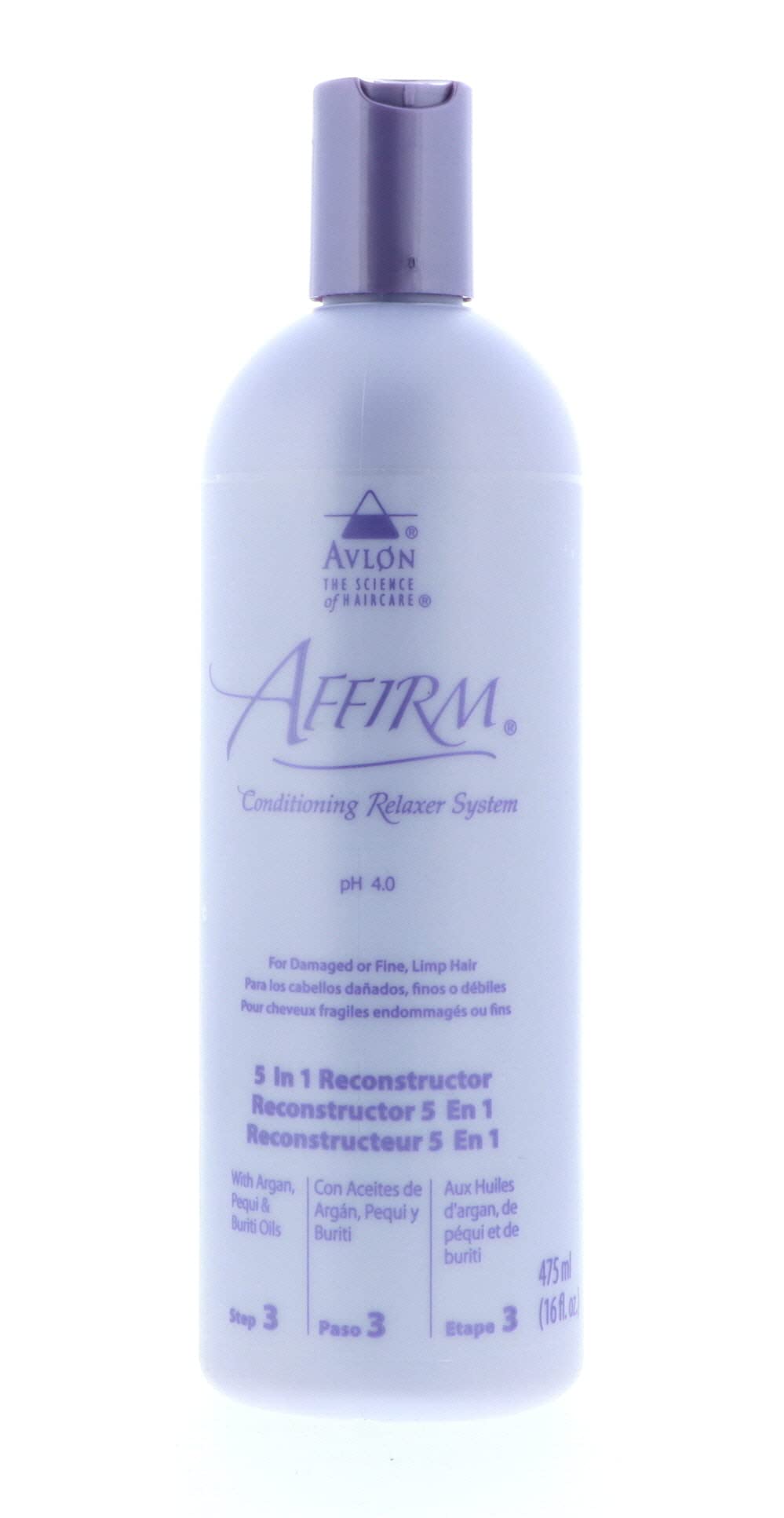 Avlon Affirm 5 In 1 front packaging showing professional 16 oz bottle and label benefits