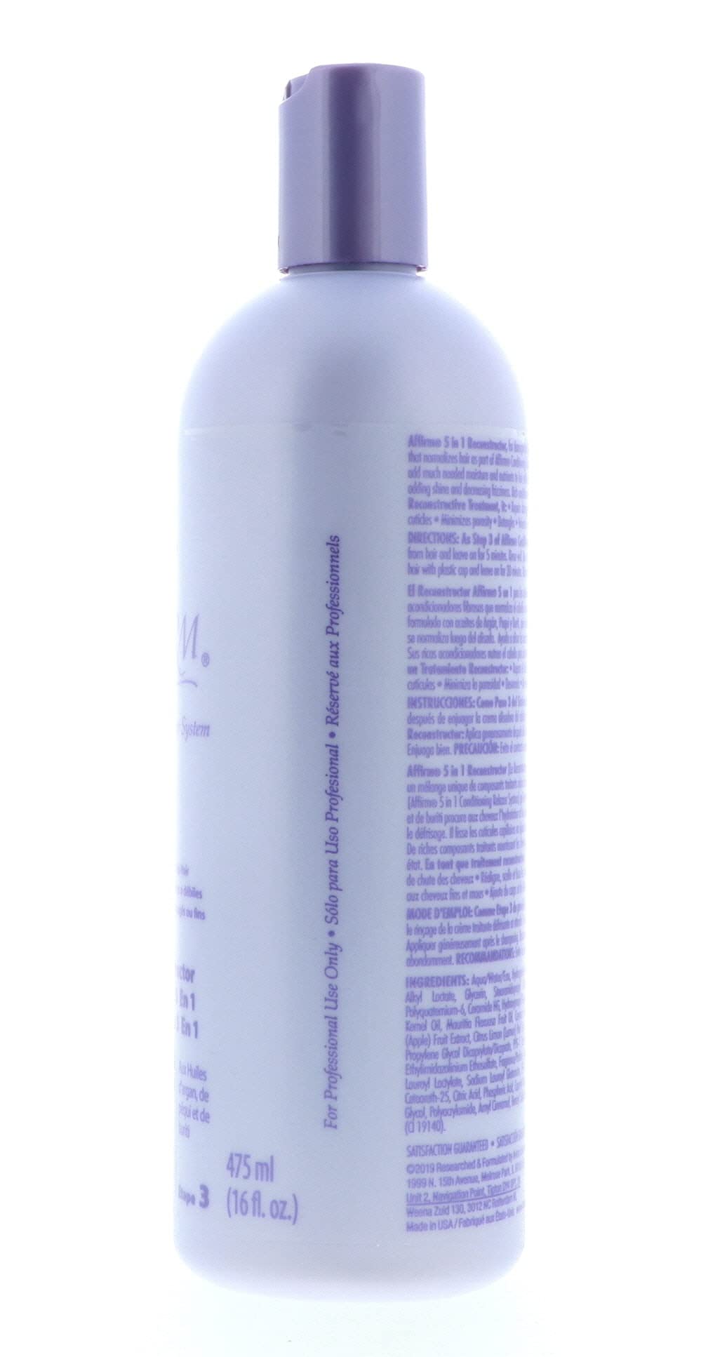 Avlon Affirm 5 In 1 used by stylist in salon showing controlled post-relaxer application