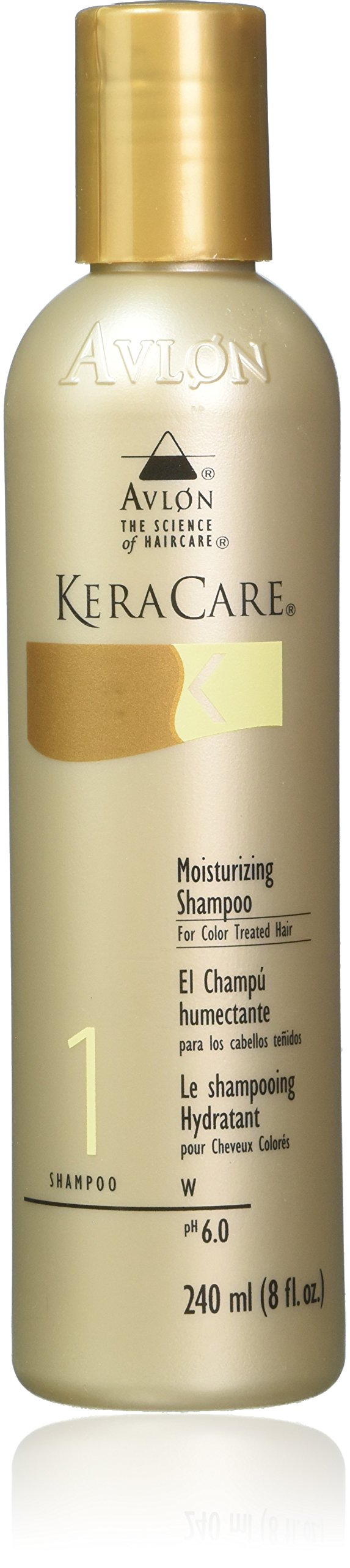 Avlon KeraCare front bottle view showing label and color-protecting benefits