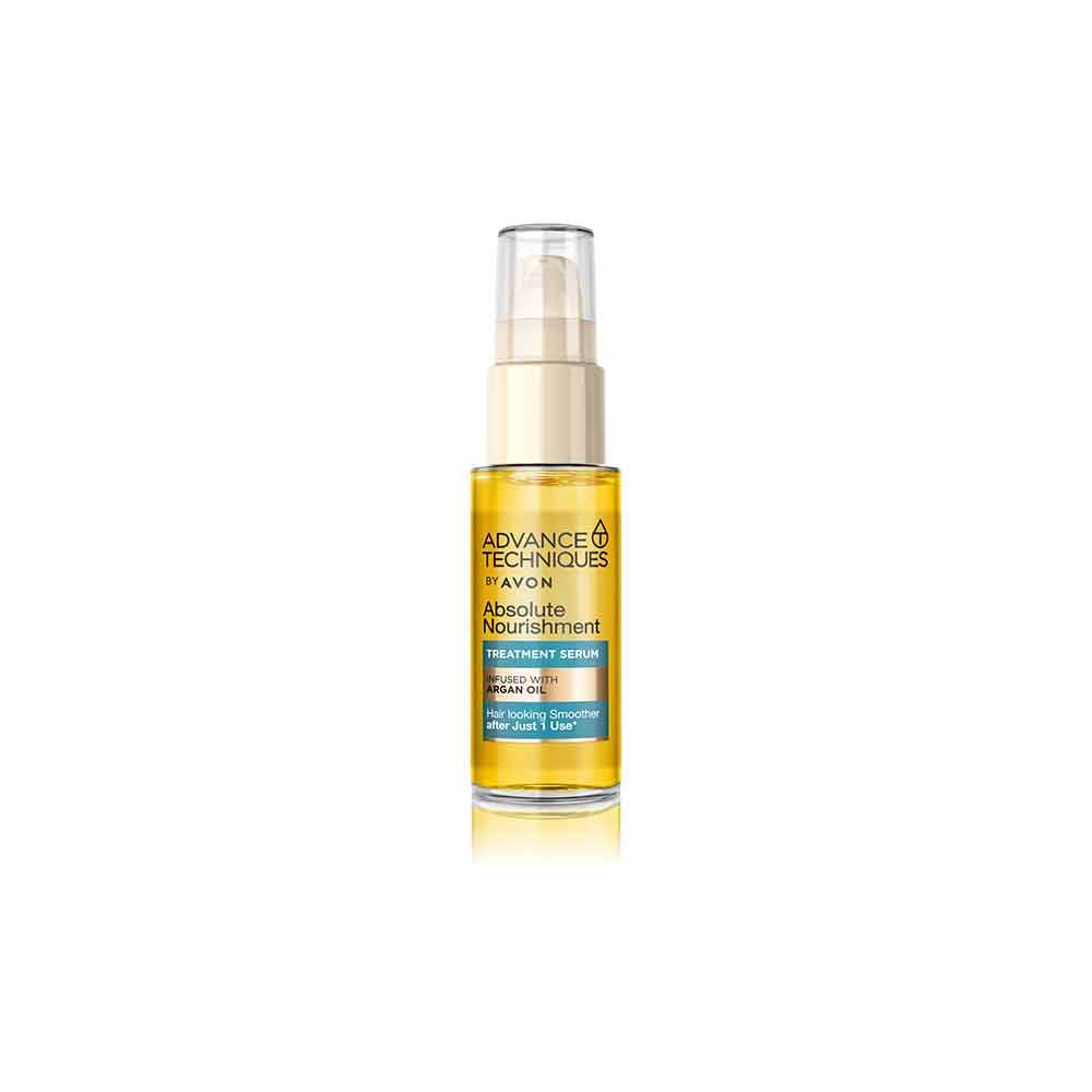 AVON pump dispensing treatment onto hand to demonstrate easy, controlled application