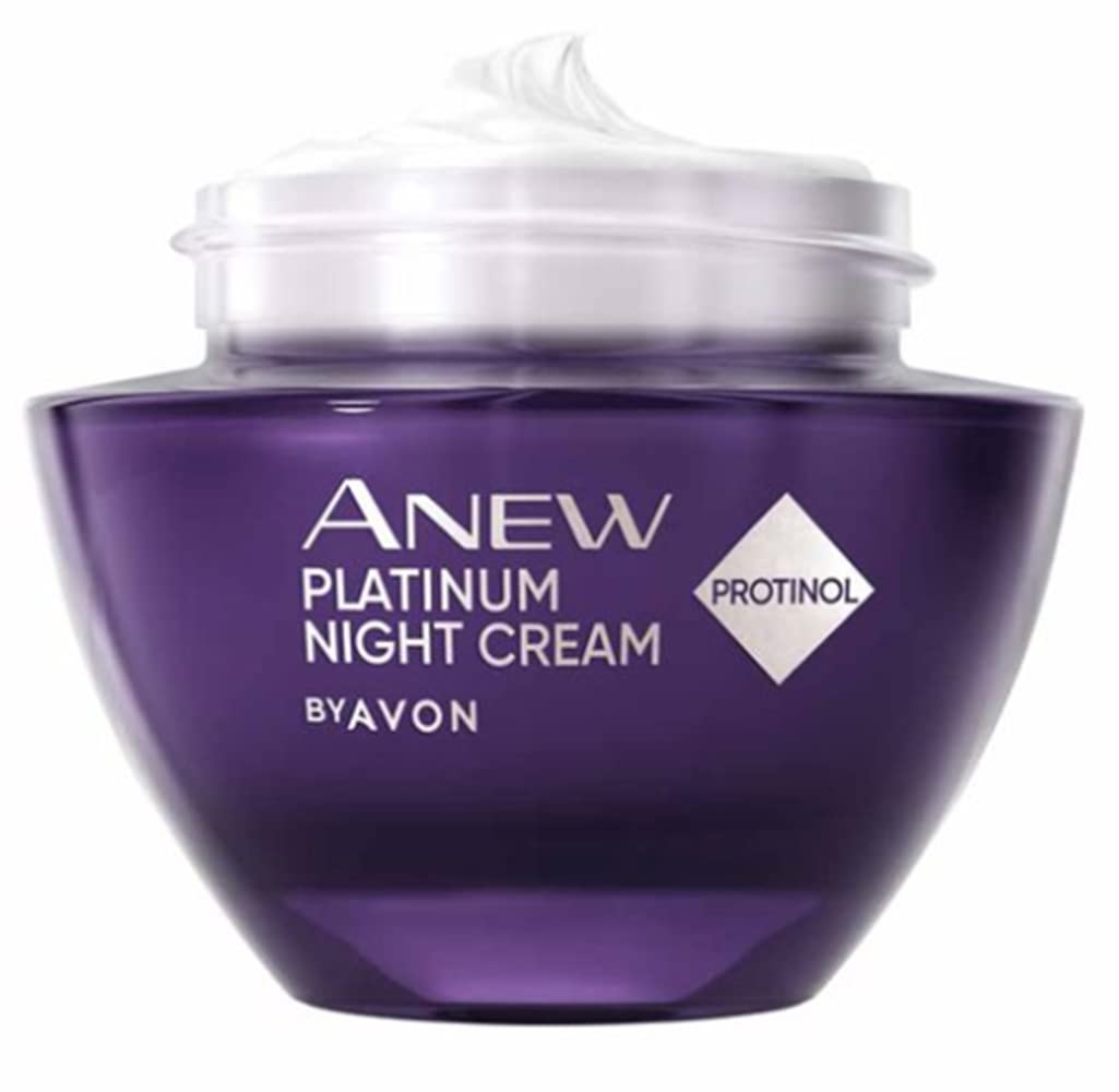 AVON Anew Platinum two-pack beside a neutral object showing jar size and packaging