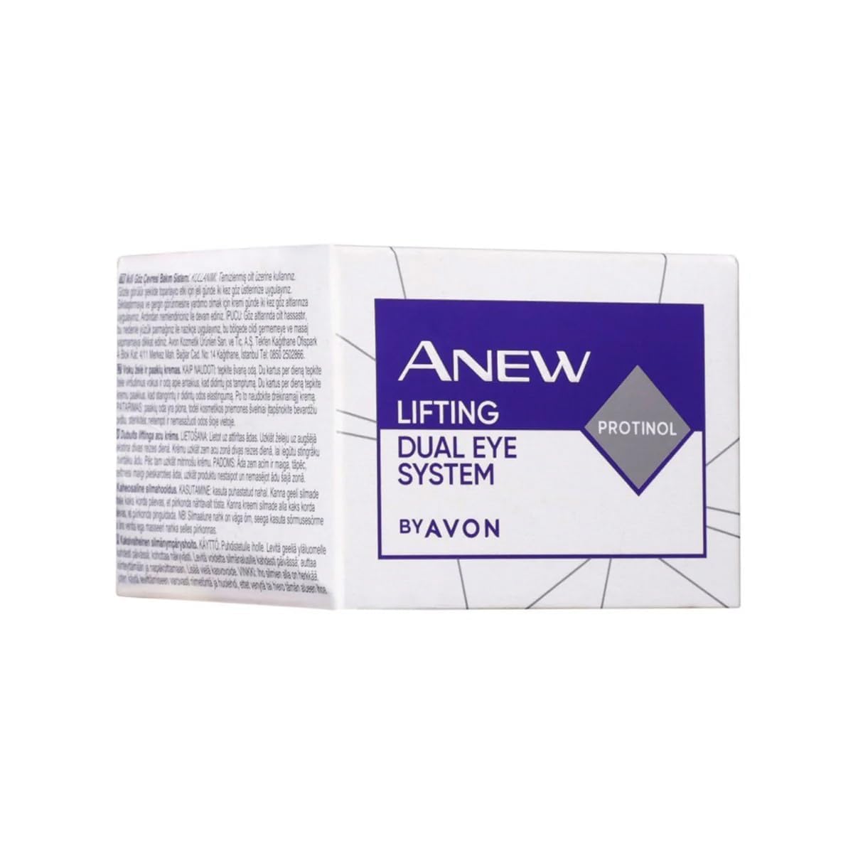 AVON ANEW with pomegranate and coffee beans highlighting botanical actives