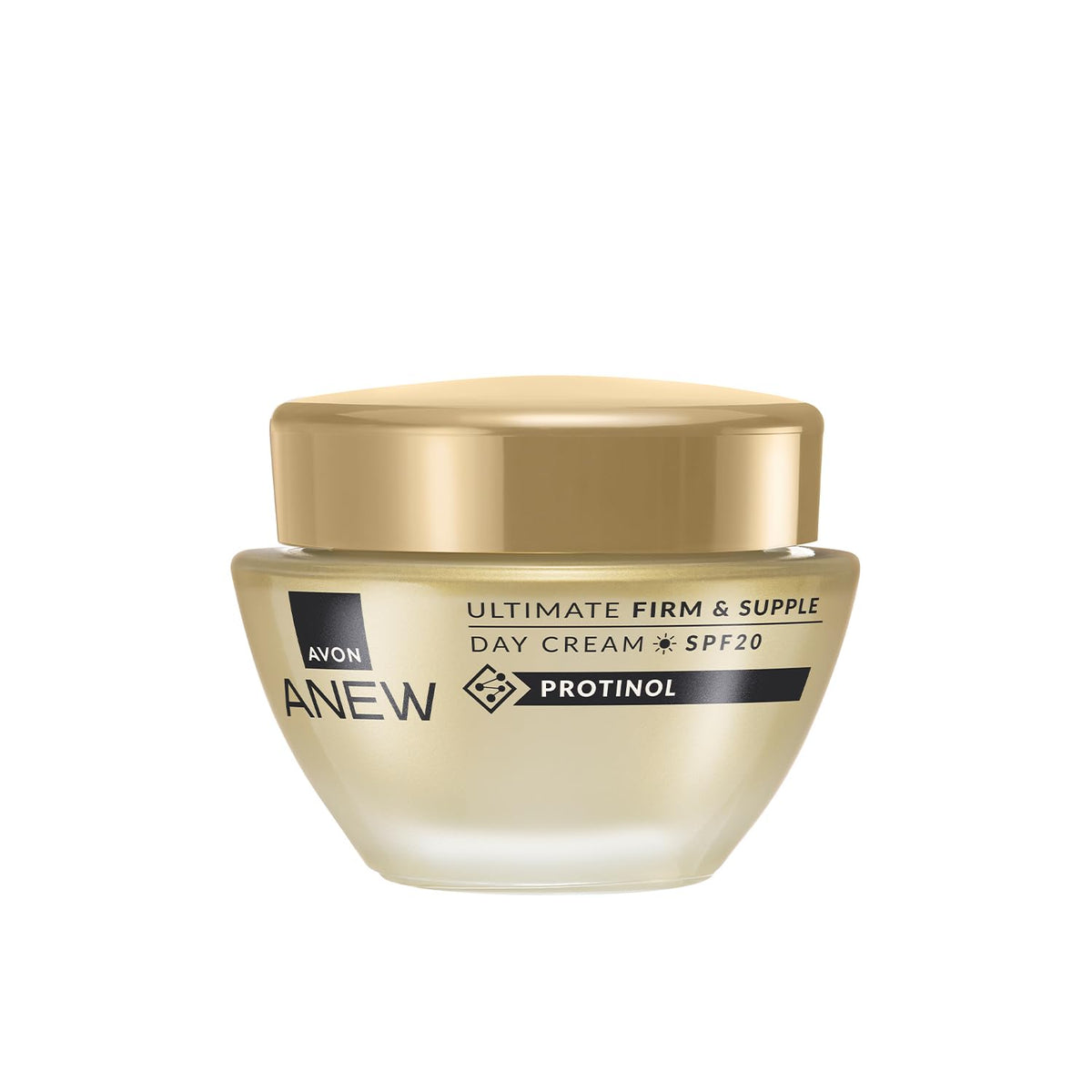 AVON Anew jar front view showing product and brand, highlights firming day cream
