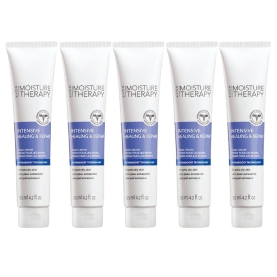 AVON front packaging showing five tubes, convenient long-term supply